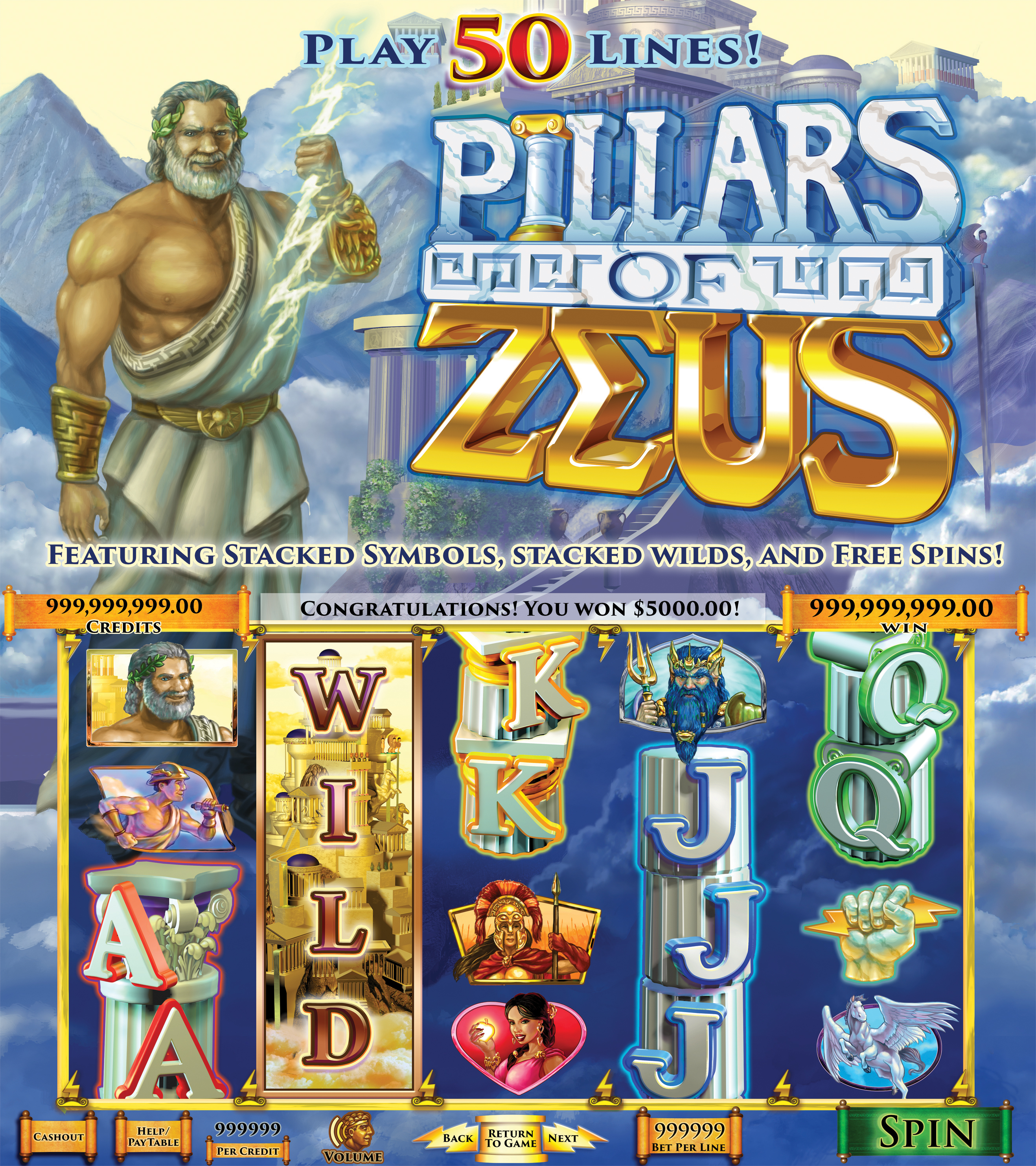 Pillars of Zeus, Full Game Layout