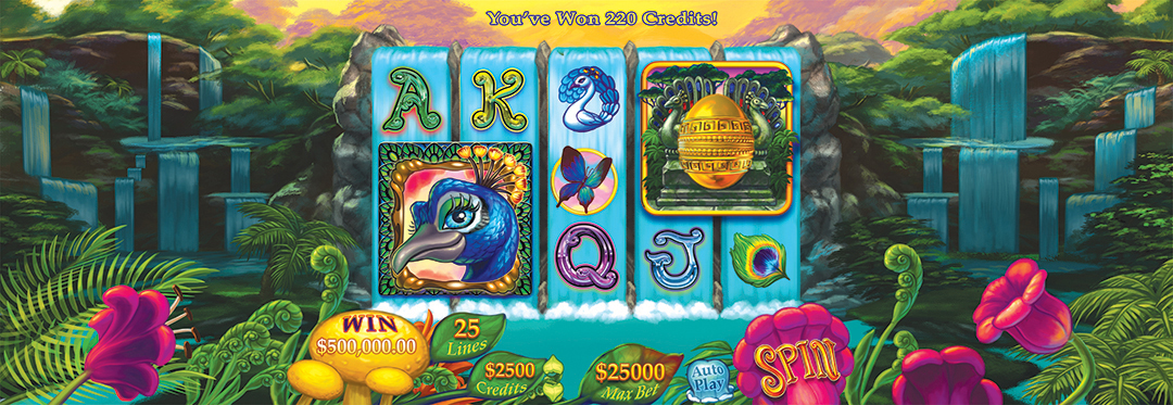 Peacock Paradise Island, Mobile Game Layout