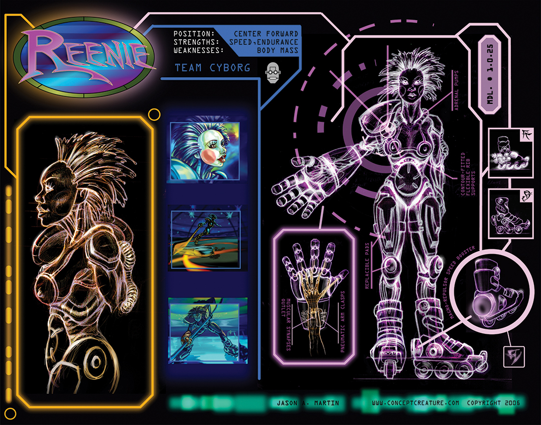 Character Sheets, Reenie, Team Cyborg Character Sheets, Reenie, Team Cyborg
