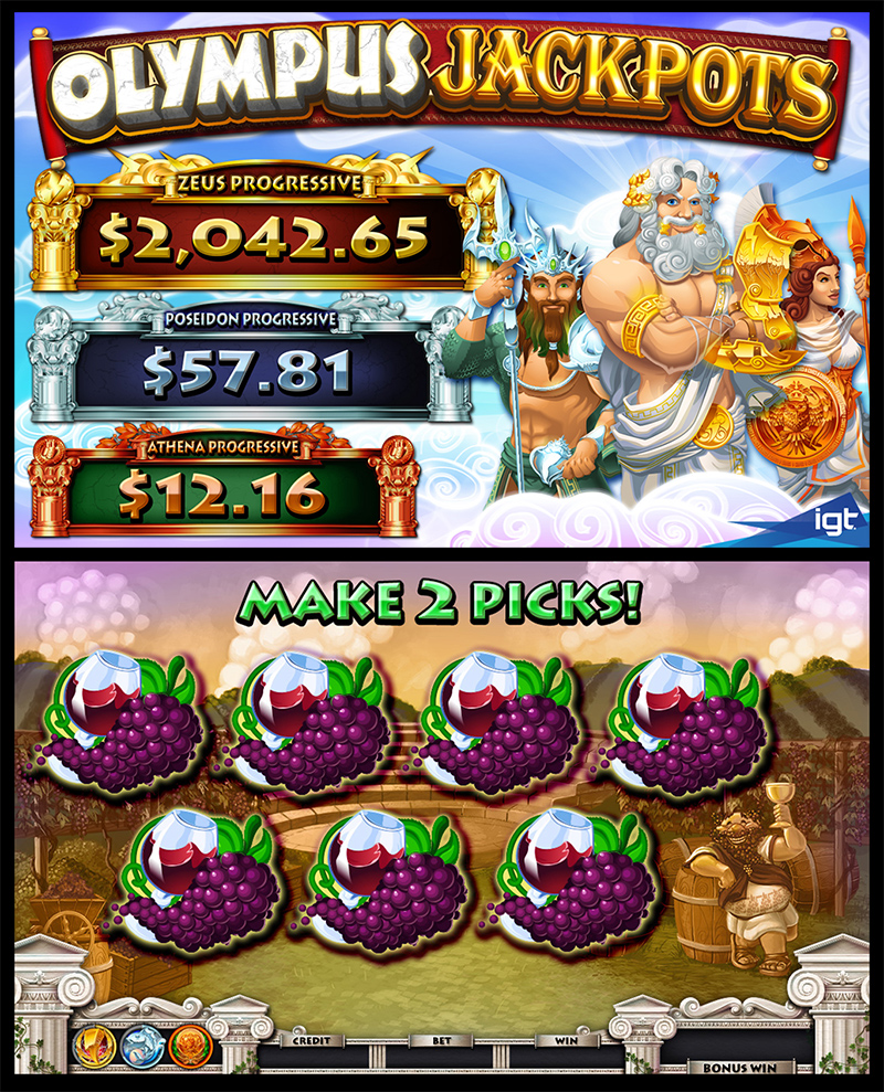 Olympus Jackpot, Full Game Layout