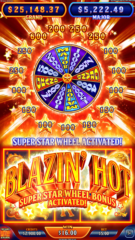 Free Games Stars collected, additional Wheel Bonus selected